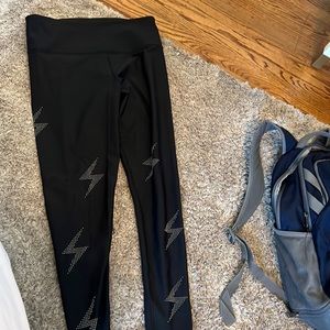 SoulCycle lightning bolt leggings